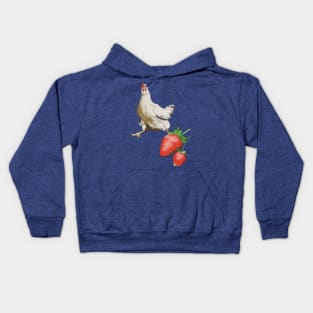 Will stop for strawberries! Kids Hoodie